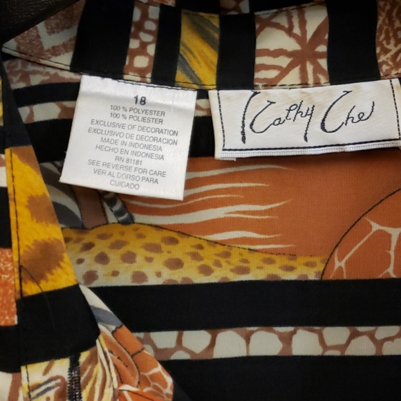 Cathy Che Ladies Long Sleeve Blouse Size 18 - Picture 4 of 7